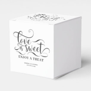 Love is Sweet Enjoy a Treat Wedding Favour Box