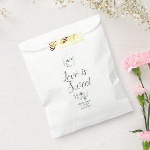 Love is Sweet Eucalyptus Garden Wedding Favour Bag