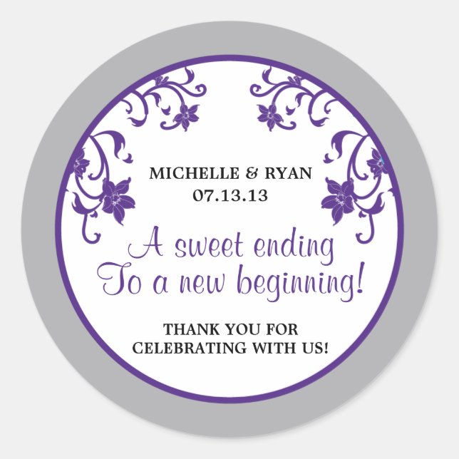 Love is Sweet - Flowers Classic Round Sticker (Front)