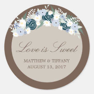 Love is Sweet - Flowers Classic Round Sticker