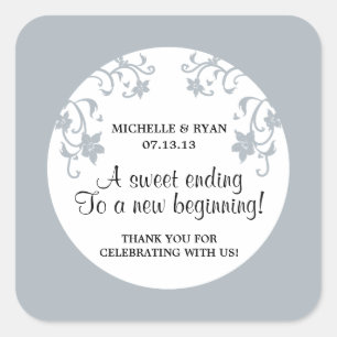 Love is Sweet - Flowers Square Sticker