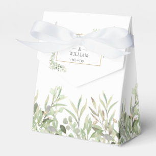 Love Is Sweet Greenery Foliage Wedding Favour Box