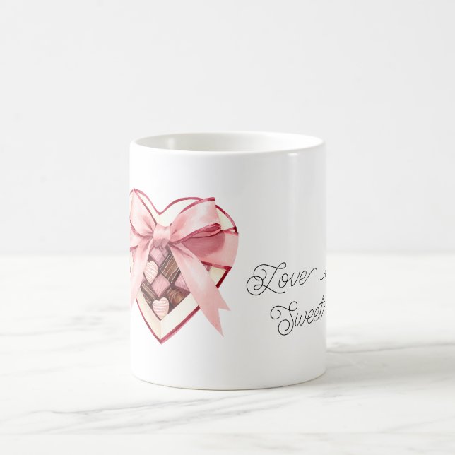 Love is Sweet Heart Box of Chocolates Coffee Mug (Center)