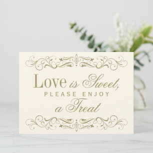 Love is Sweet Ivory Antique Flourish Wedding