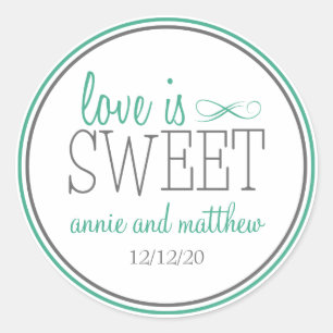 Love Is Sweet Labels (Dark Green / Grey)