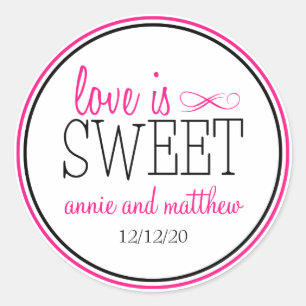 Love Is Sweet Labels (Hot Pink / Black)