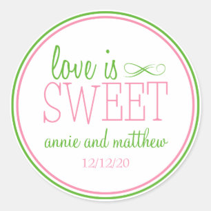 Love Is Sweet Labels (Pink / Mint Green)