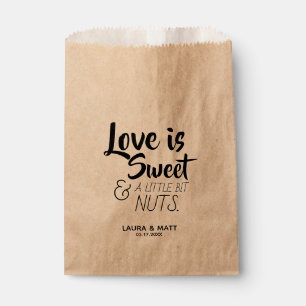 Love is Sweet Little Bit Nuts Wedding Favour Bag