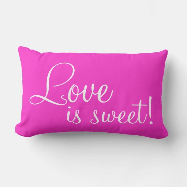 Love is sweet Lumbar Throw Pillow (Front)