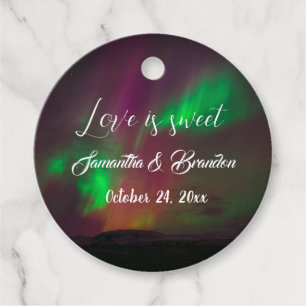 Love is Sweet Northern Lights Aurora Borealis Fav Favour Tags