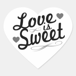 Love Is Sweet Old Fashioined Labels (Black / Grey)