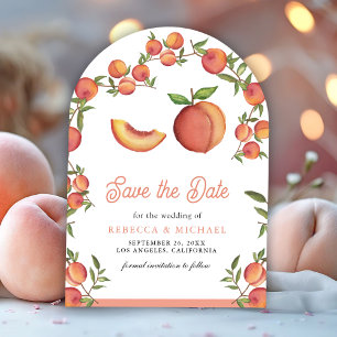 Love is Sweet Peach Fruit Arch Photo Wedding Save The Date