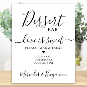 Love is Sweet Personalised Wedding Dessert Bar Poster
