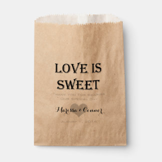 Love Is Sweet Personalised Wedding Favour Bag