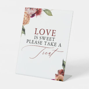 Love is Sweet Please Take A Treat - Fall Wedding Pedestal Sign