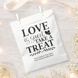 Love Is Sweet Please Take A Treat Favour Bags