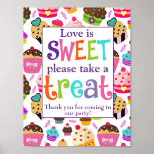 Love Is Sweet Please Take A Treat Poster