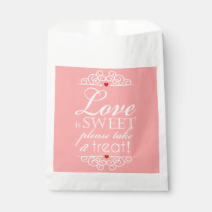 Love Is Sweet Please Take A Treat! Wedding Favour Bag