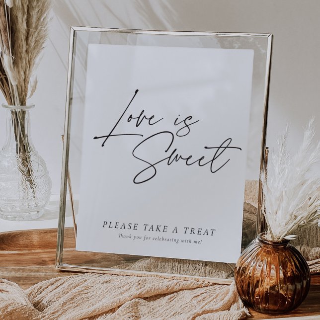 Love is Sweet Sign Modern Bridal Shower (Creator Uploaded)