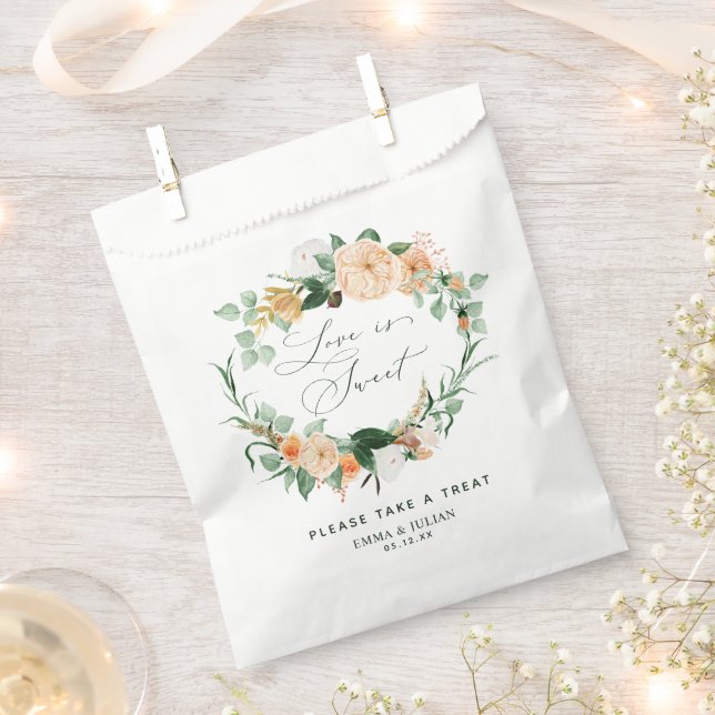 Love Is Sweet Take A Treat Wedding Favour Bag (Clipped)
