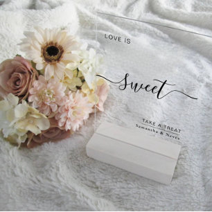Love is Sweet Take a Treat, Wedding Favours Clean  Acrylic Sign