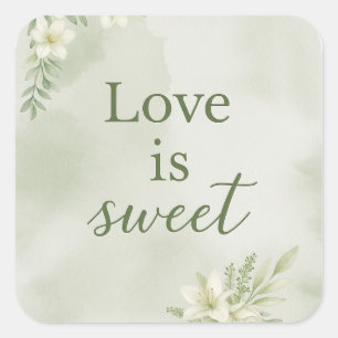 Love Is Sweet Treat Label for Bridal Shower Favour