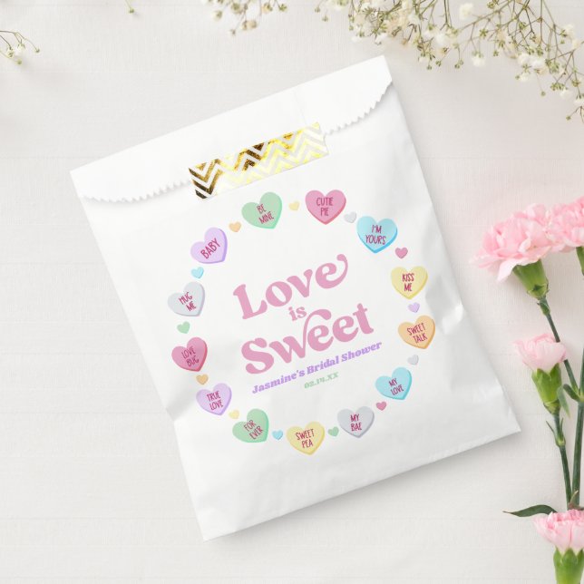 Love Is Sweet Valentine's Day Candy Bridal Shower Favour Bag (Sealed)