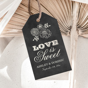 Love is Sweet Vintage Chalkboard Wedding Favour Gift Tags