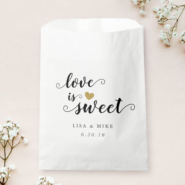 Love is Sweet Wedding Bridal Shower Favour Bag (Creator Uploaded)
