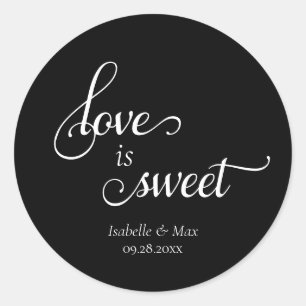 Love is Sweet Wedding Classic Round Sticker
