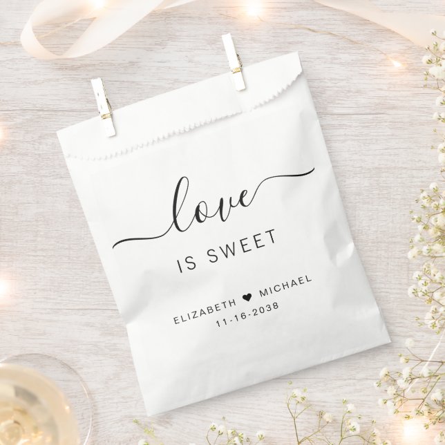 Love Is Sweet Wedding Favour Bag (Clipped)