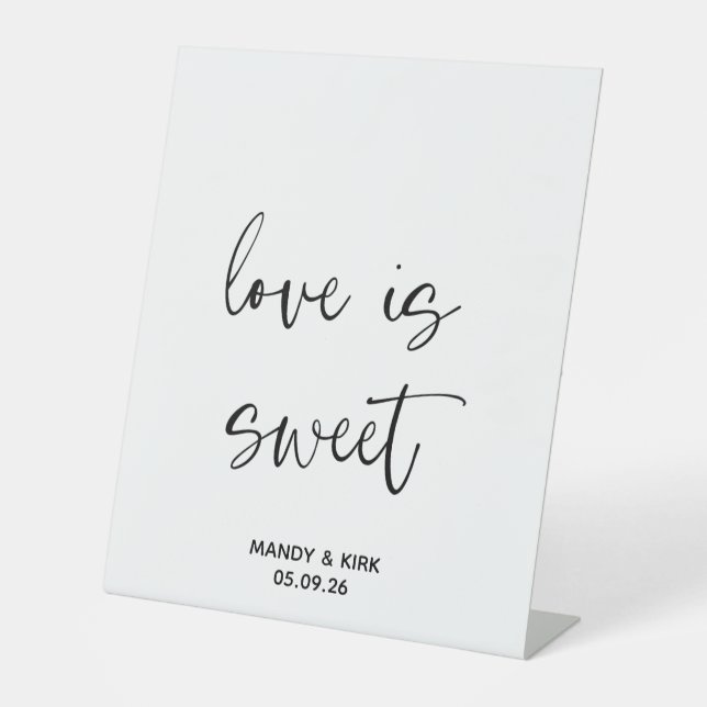 Love Is Sweet Wedding Favour Sign – Wedding Table (Front)
