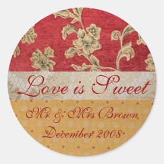 Love Is Sweet - Wedding Favour Stickers