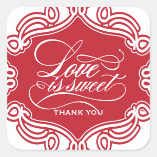 Love is Sweet Wedding Favour Stickers