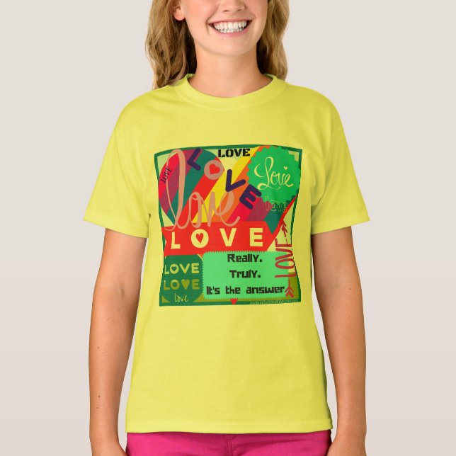 Love is the Answer Jumble T-Shirt (Front)