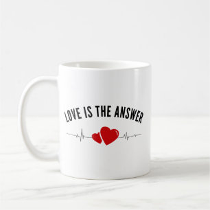 Love Is the Answer Minimal Coffee Mug