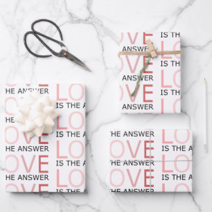 Love Is The Answer Wrapping Paper Sheet Set