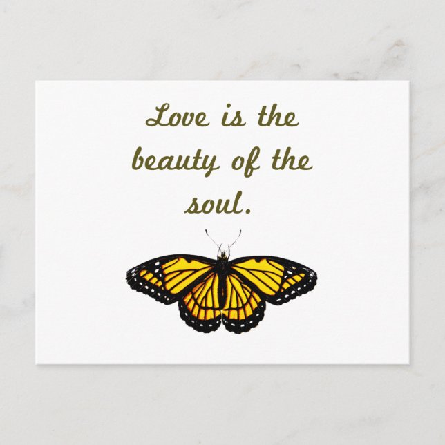 Love Is The Beauty Of The Soul Postcard (Front)