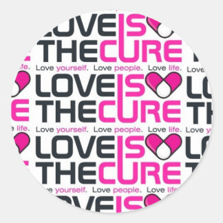 Love Is The Cure Pink Sticker