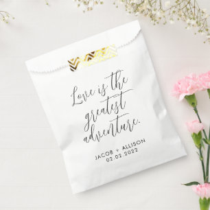 Love is the greatest adventure. favour bag