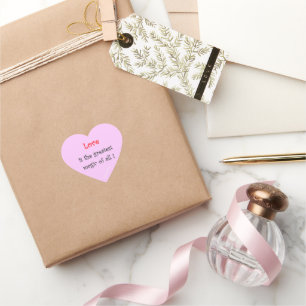 Love is the greatest Magic of all ! Heart Sticker