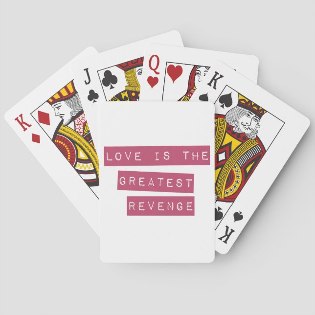 Love Is The Greatest Revenge Playing Cards (Back)