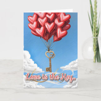 Love is the Key Greeting Card/Stationery  Thank You Card
