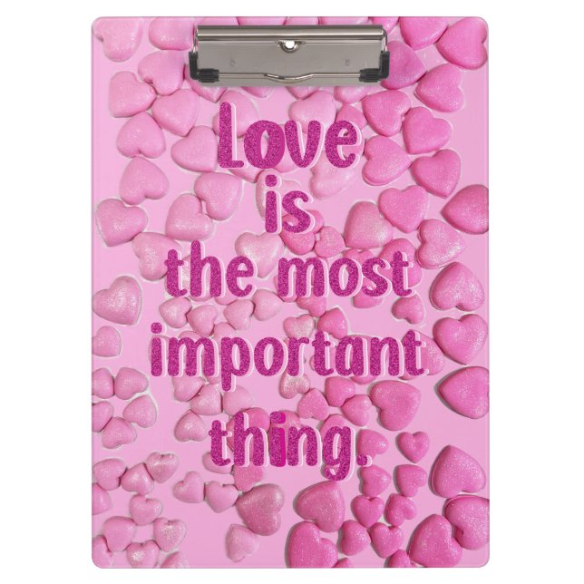Love is...the most important thing clipboard (Front)