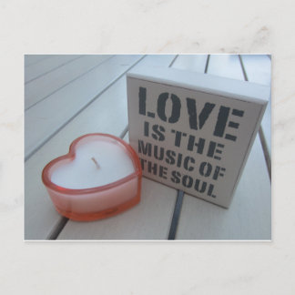 Love is the music of the soul, isn't it? postcard