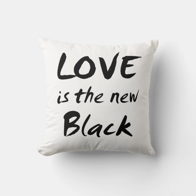 Love is the New Black Cushion (Front)