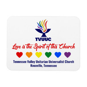 Love is the Spirit - Rainbow Hearts Magnet