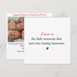 Love is... Two Photos Valentine's Day  Holiday Card