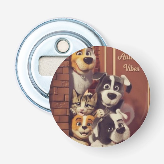 Love is unconditional, especially from a dog. bottle opener (Front)