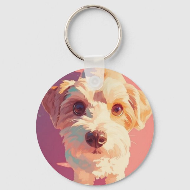 Love is unconditional, especially from a dog. key ring (Front)